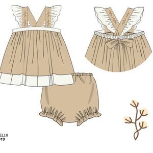 Adorable Tan Kids Matching Set